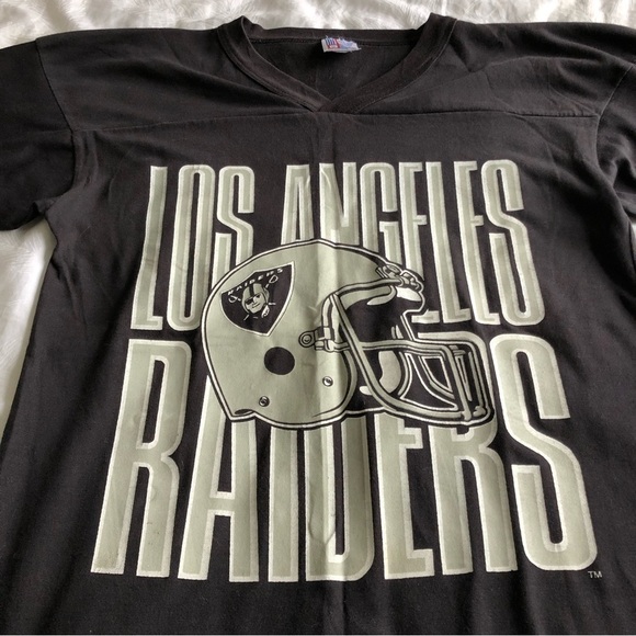 VINTAGE Single Stitch Los Angeles Raiders Shirt - Picture 2 of 12